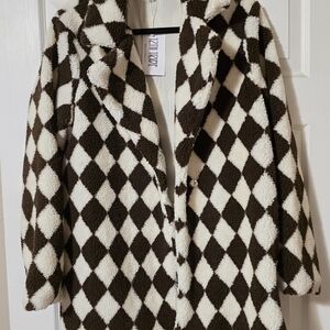 12th Tribe Sherpa Cream and Brown Coat